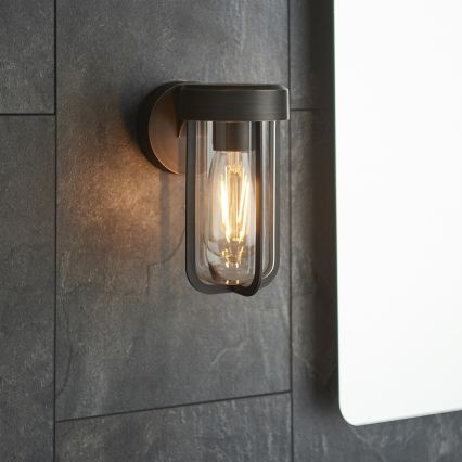 Endon 92857 - Candeeiro de parede para casa de banho 1xE27/6W/230V IP44 bronze/preto