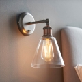 Endon 92874 - Foco de parede HAL 1xE27/10W/230V bronze/cobre/transparente