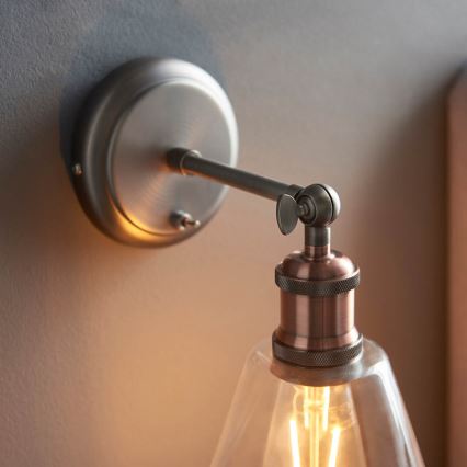 Endon 92874 - Foco de parede HAL 1xE27/10W/230V bronze/cobre/transparente
