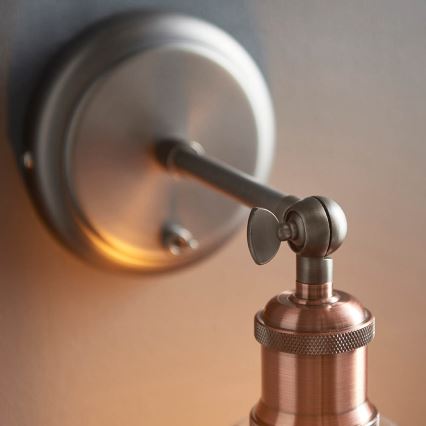 Endon 92874 - Foco de parede HAL 1xE27/10W/230V bronze/cobre/transparente
