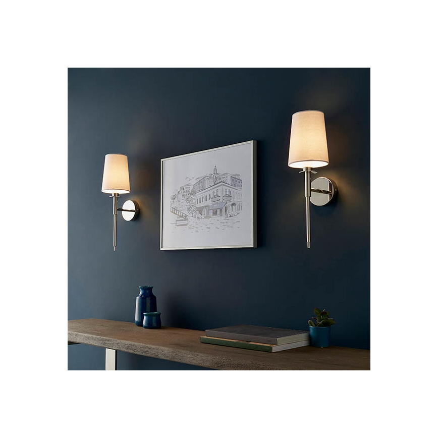 Endon 92949 - Aplique de parede 1xE14/6W/230V branco/cromado brilhante