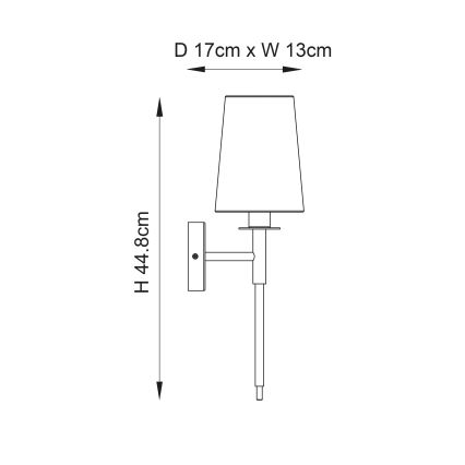 Endon 92955 - Candeeiro de parede 1xE14/6W/230V branco/dourado