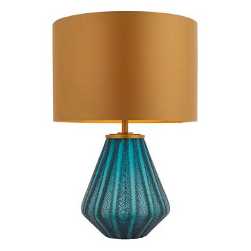 Endon 93059 - Candeeiro de mesa ALYSSIA 1xE27/10W/230V dourado/azul