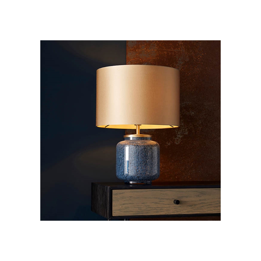 Endon 93067 - Candeeiro de mesa ZINNIA 1xE27/10W/230V azul/dourado