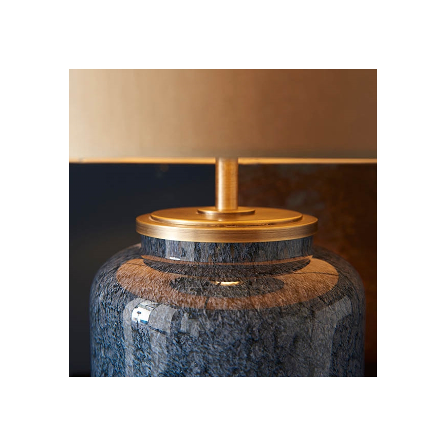 Endon 93067 - Candeeiro de mesa ZINNIA 1xE27/10W/230V azul/dourado