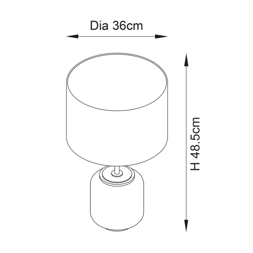 Endon 93067 - Candeeiro de mesa ZINNIA 1xE27/10W/230V azul/dourado