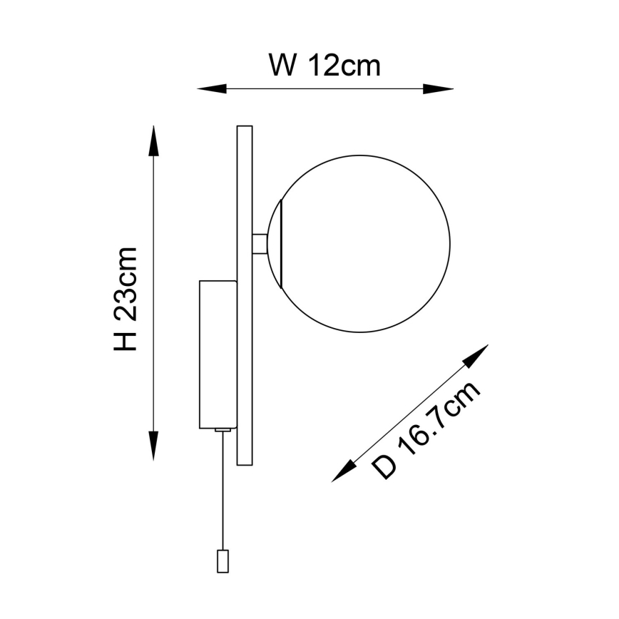 Endon 94080 - Aplique de parede para casa de banho SPA 1xG9/3W/230V IP44 cromado brilhante