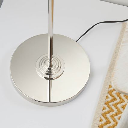 Endon 94378 - Candeeiro de chão HIGHCLERE 1xE14/40W/230V cinzento/cromado brilhante diâmetro 47 cm