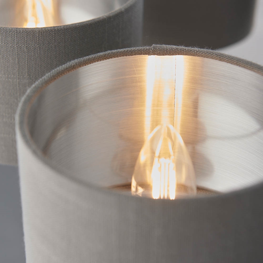 Endon 94381 - Candeeiro suspenso HIGHCLERE 6xE14/28W/230V cinzento/cromado brilhante