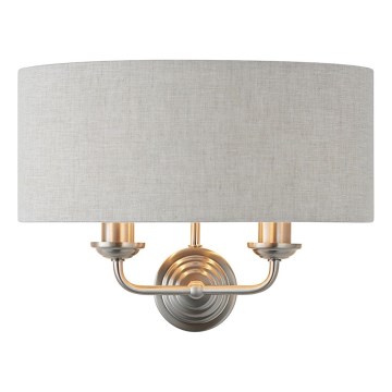 Endon 94403 - Iluminação de parede HIGHCLERE 2xE14/40W/230V cinzento/cromado mate