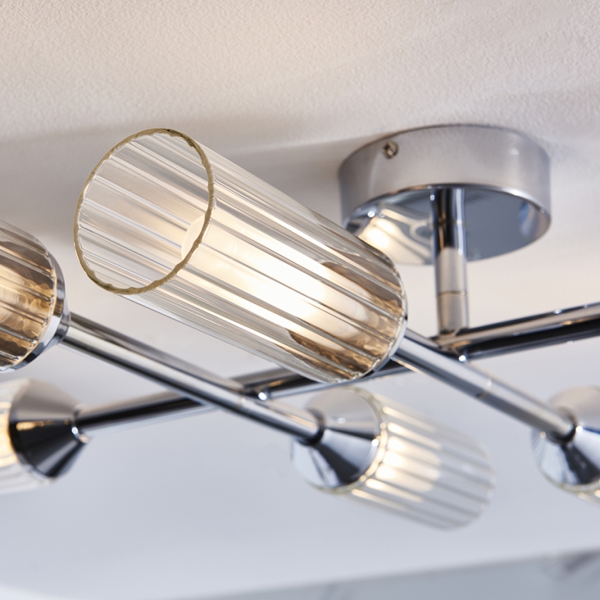 Endon 95045 - Candeeiro integrado para casa de banho NATORI 6xG9/3W/230V IP44 cromado brilhante