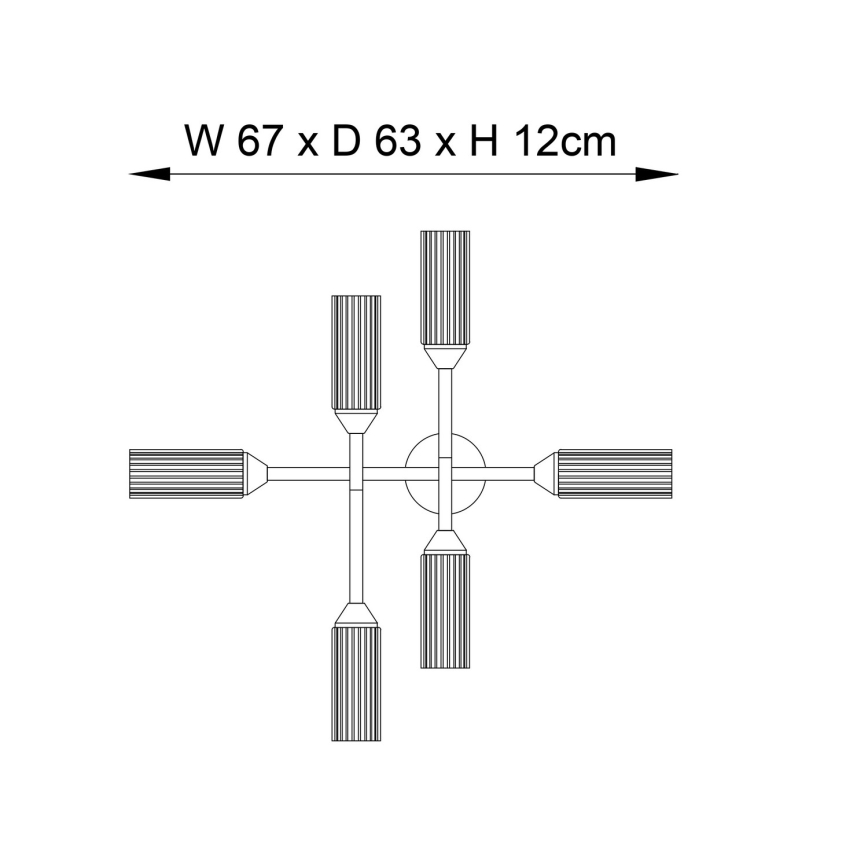 Endon 95045 - Candeeiro integrado para casa de banho NATORI 6xG9/3W/230V IP44 cromado brilhante