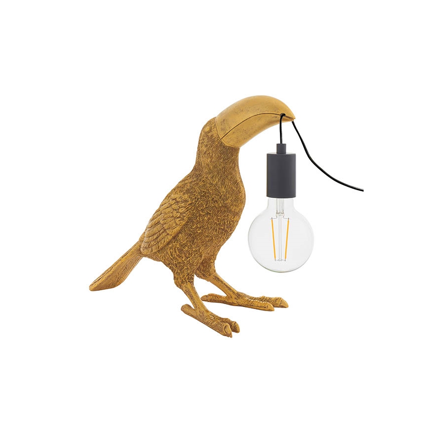 Endon 95077 - Candeeiro de mesa TOCO TOUCAN 1xE27/10W/230V dourado