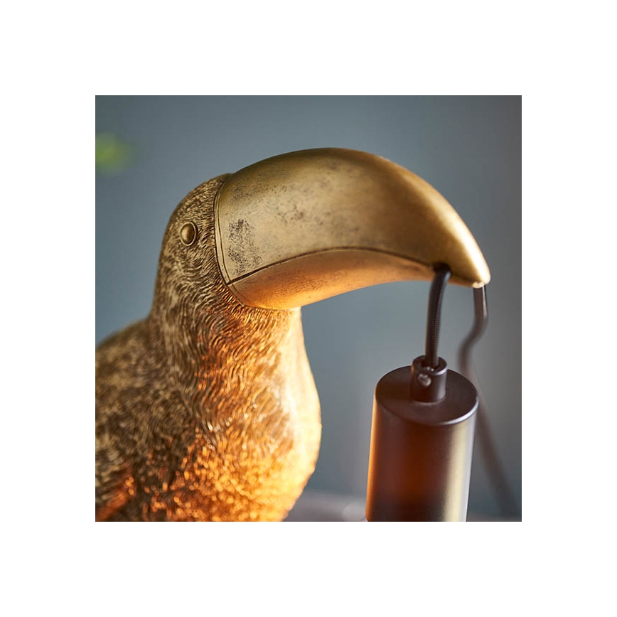 Endon 95077 - Candeeiro de mesa TOCO TOUCAN 1xE27/10W/230V dourado