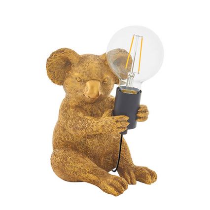 Endon 95082 - Candeeiro de mesa KOALA 1xE27/10W/230V dourado