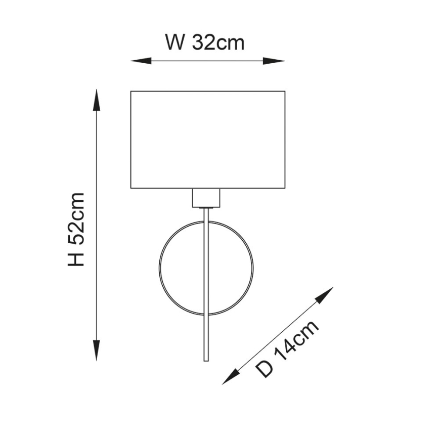 Endon 95214 - Candeeiro de parede 1xE27/10W/230V cinzento