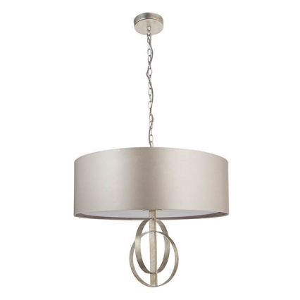 Endon 95215 - Lustre com corrente, 5xE27/10W/230V, diâmetro 70 cm, cinzento