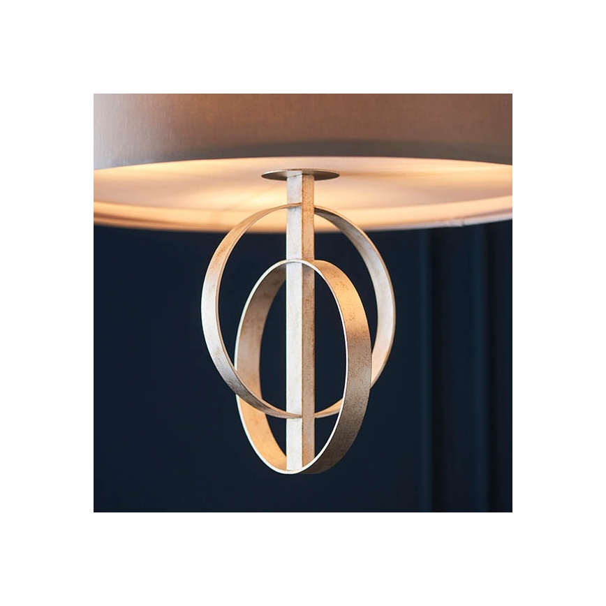 Endon 95215 - Lustre com corrente, 5xE27/10W/230V, diâmetro 70 cm, cinzento