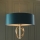 Endon 95219 - Lustre com corrente 5xE27/10W/230V Ø 70 cm azul/latão