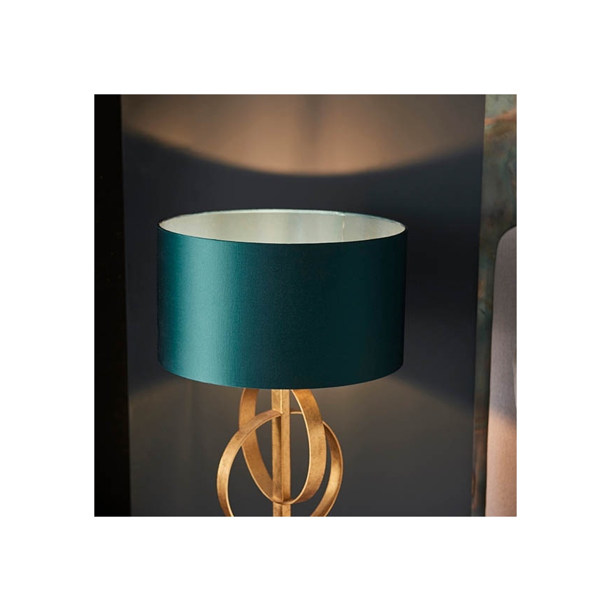 Endon 95221 - Candeeiro de mesa 1xE27/10W/230V azul/latão/preto