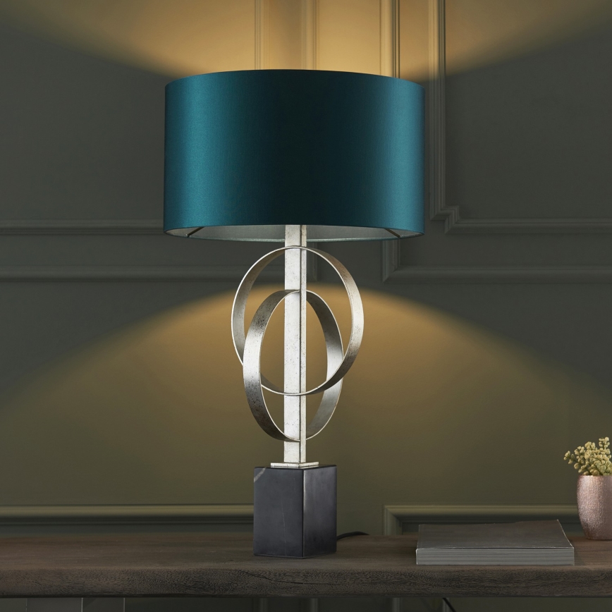 Endon 95225 - Candeeiro de mesa 1xE27/10W/230V azul/cinzento/preto