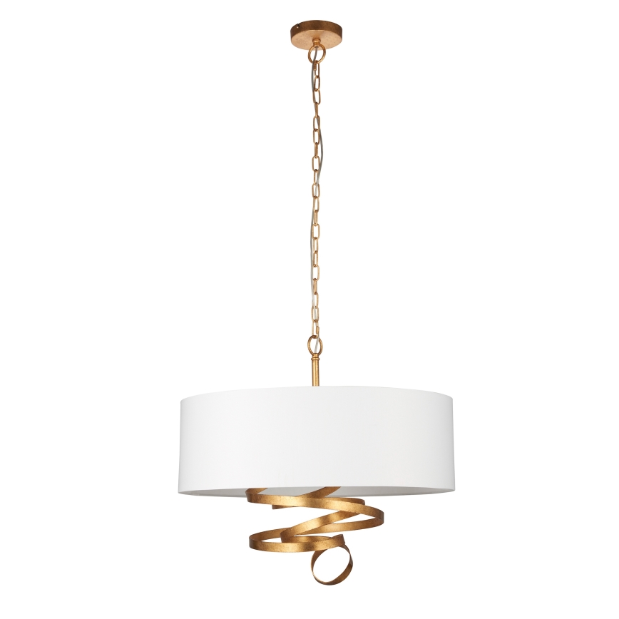 Endon 95268 - Lustre suspenso por corrente 3xE14/6W/230V diâmetro 60 cm branco/latão