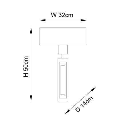Endon 95271 - Iluminação de parede CARLTON 1xE27/10W/230V bronze