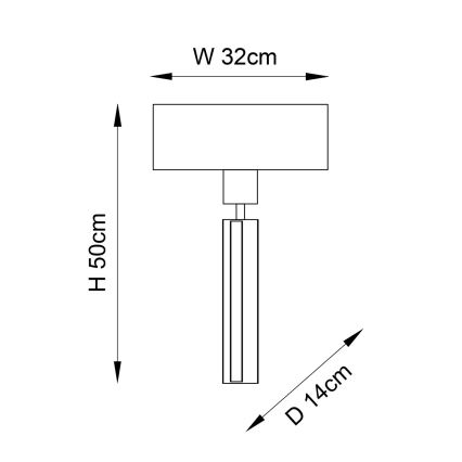 Endon 95449 - Aplique de parede 1xE27/10W/230V bege/cromado mate