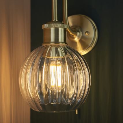 Endon 95507 - Iluminação de parede para casa de banho KENDALL 1xE27/10W/230V IP44 latão