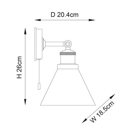 Endon 95513- Aplique de parede para casa de banho com foco TOULON 1xE27/10W/230V IP44 cromo brilhante