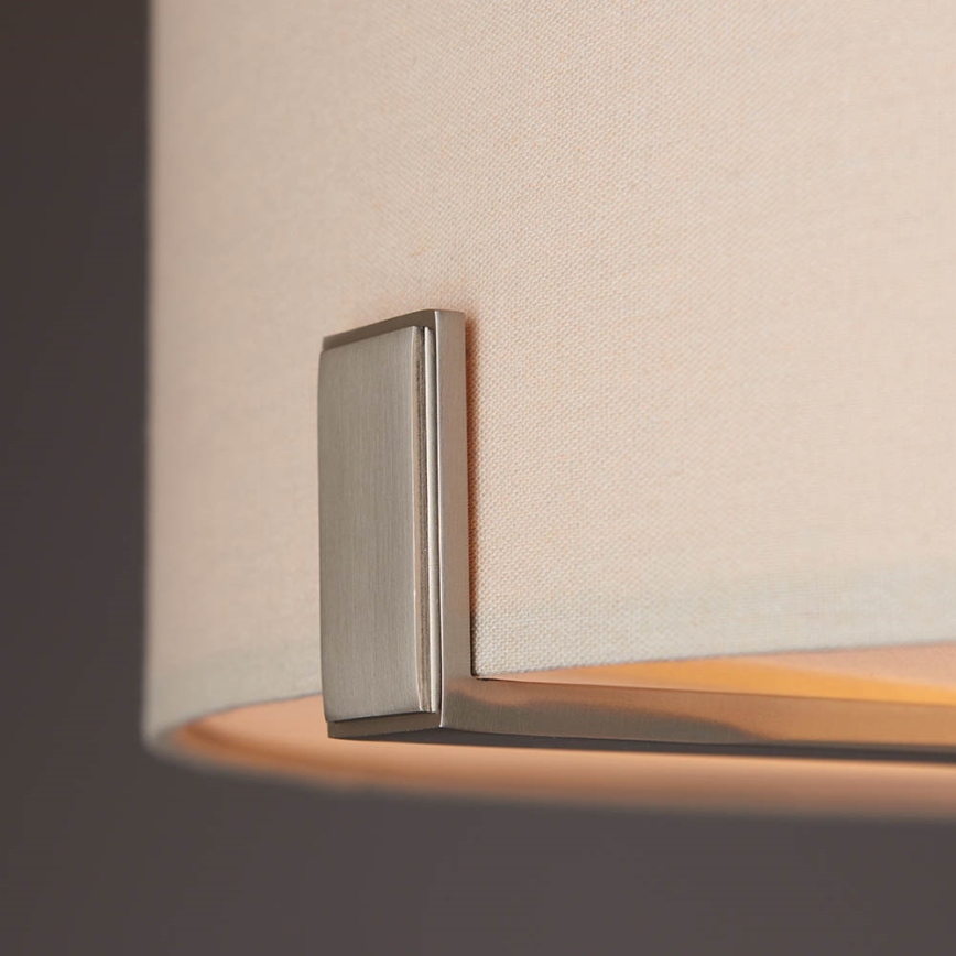 Endon 95834 - Candeeiro suspenso HAYFIELD 3xE27/40W/230V cromado mate/bege