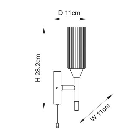 Endon 97171 - Iluminação de parede para casa de banho NATORI 1xG9/3W/230V IP44 cromado brilhante