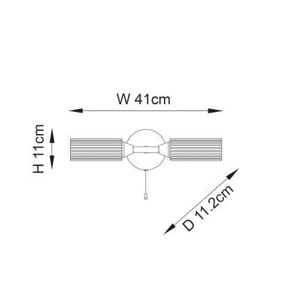 Endon 97172 - Aplique de parede para casa de banho NATORI 2xG9/3W/230V IP44 cromado brilhante