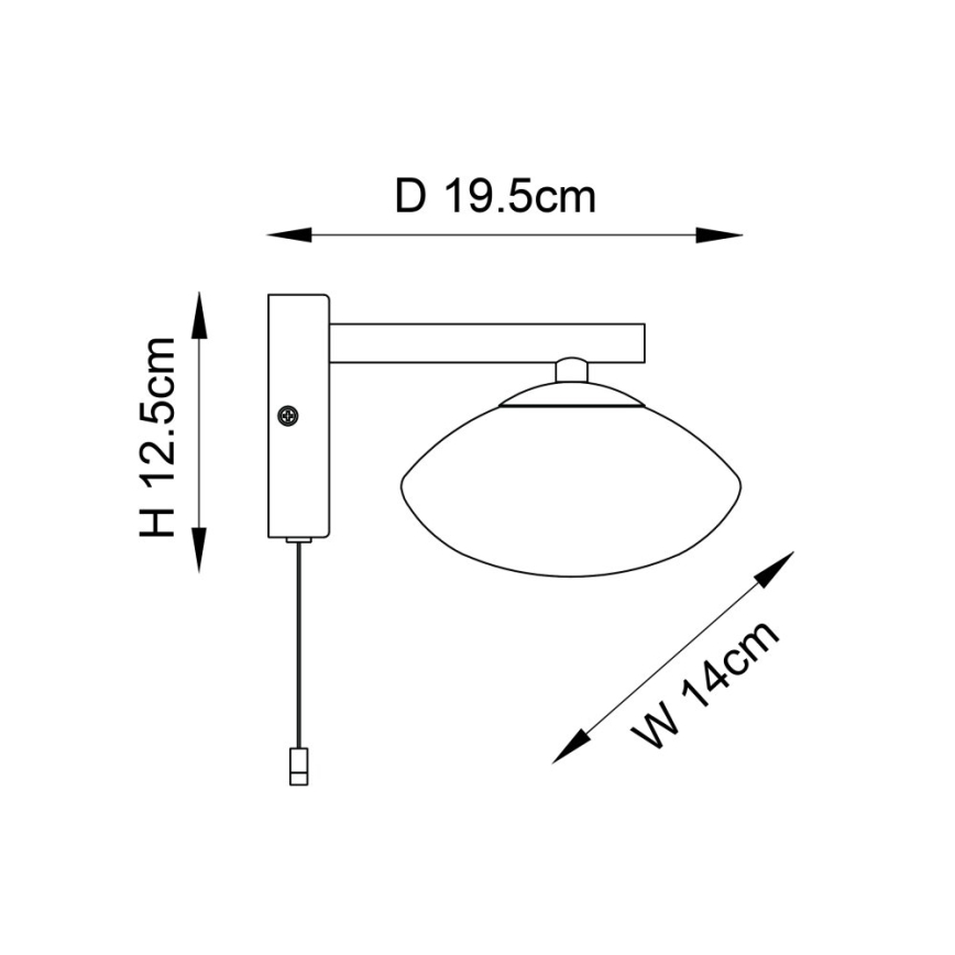 Endon 97181 - Aplique de parede para casa de banho MOBIAS 1xG9/3W/230V IP44 cromado brilhante/branco
