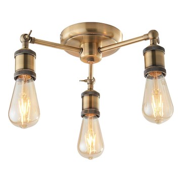 Endon 97243 - Foco HAL 3xE27/10W/230V latão