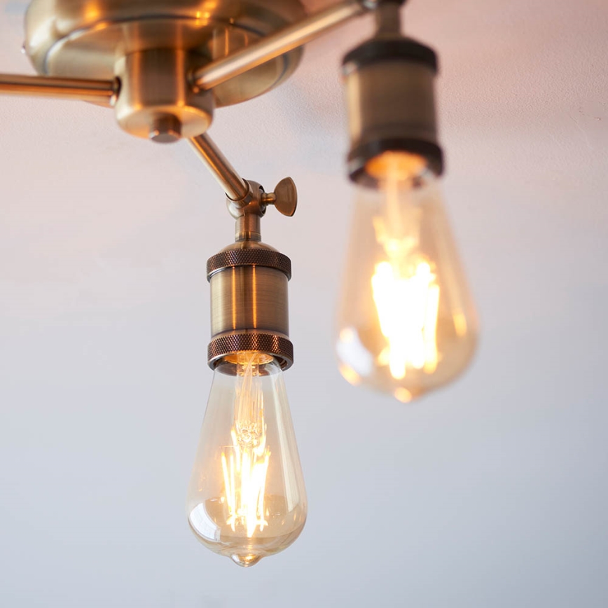 Endon 97243 - Foco HAL 3xE27/10W/230V latão