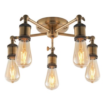 Endon 97244 - Luminária de spots HAL 5xE27/40W/230V latão