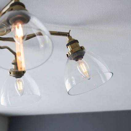 Endon 97248 - Candeeiro de focos HANSEN 5xE14/7W/230V, latão