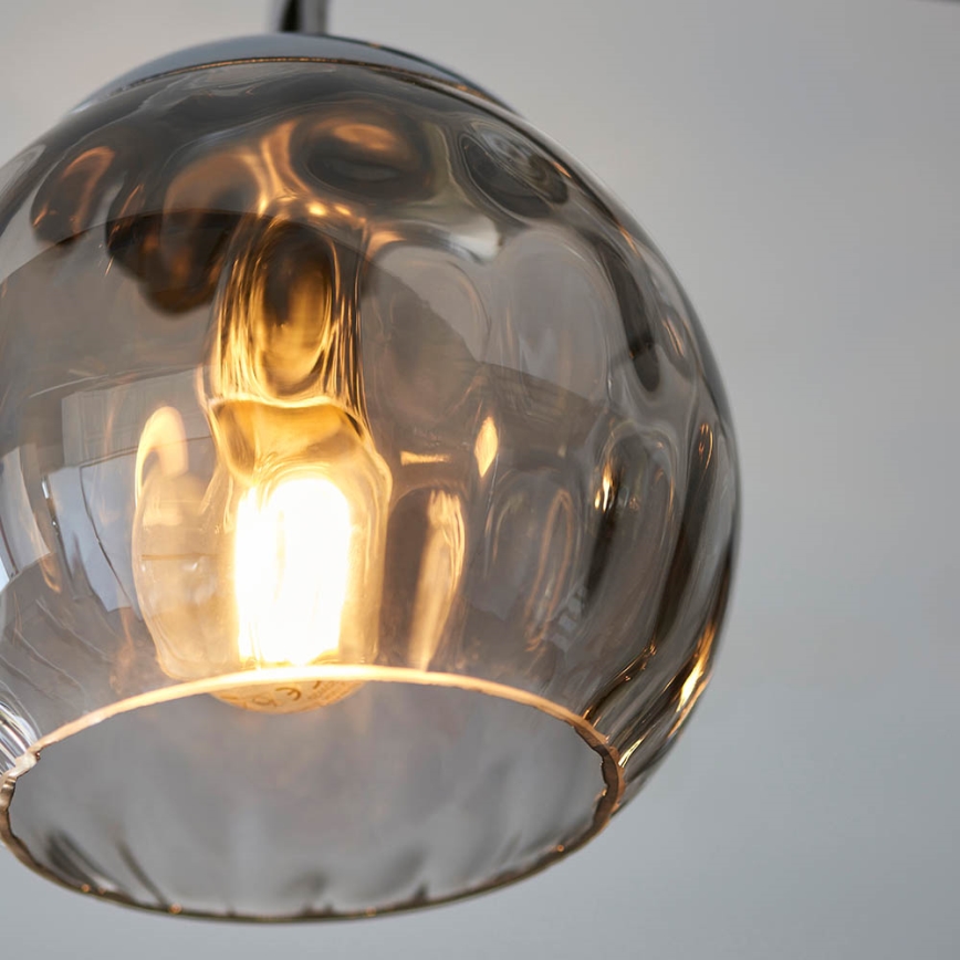 Endon 97971 - Candeeiro de tecto de montagem sobreposta DIMPLE 3xE14/25W/230V cromado brilhante/cinzento fumado