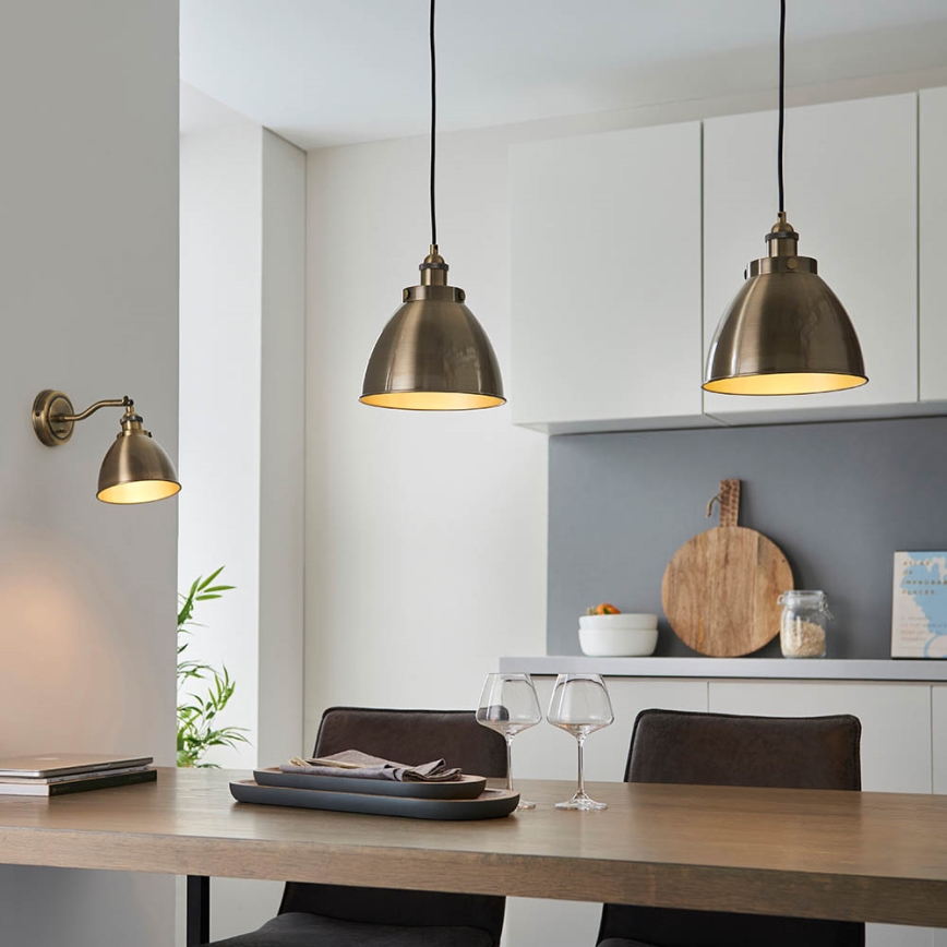 Endon 98746 - Foco de parede FRANKLIN 1xE14/7W/230V latão