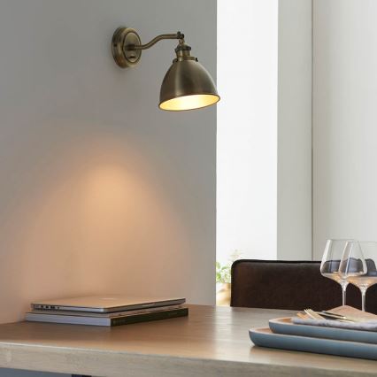 Endon 98746 - Foco de parede FRANKLIN 1xE14/7W/230V latão