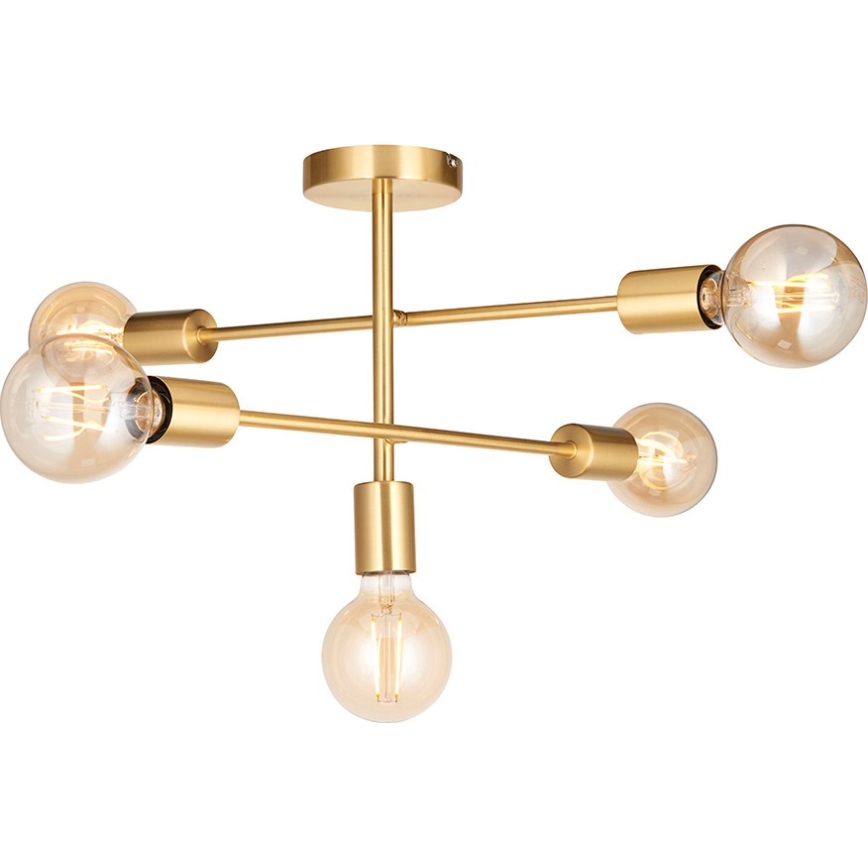 Endon 98786 - Lustre em haste SOHAN 5xE27/10W/230V latão
