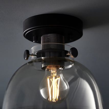 Endon 99106 - Iluminação de teto URBAN 1xE27/10W/230V preto/transparente