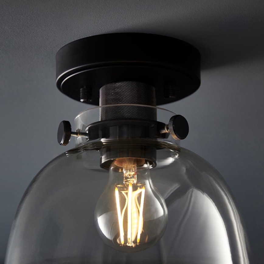 Endon 99106 - Iluminação de teto URBAN 1xE27/10W/230V preto/transparente