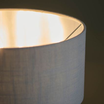 Endon 99149 - Candeeiro de mesa HIGHCLERE 3xE14/18W/230V cinzento/cromado brilhante diâmetro 32 cm