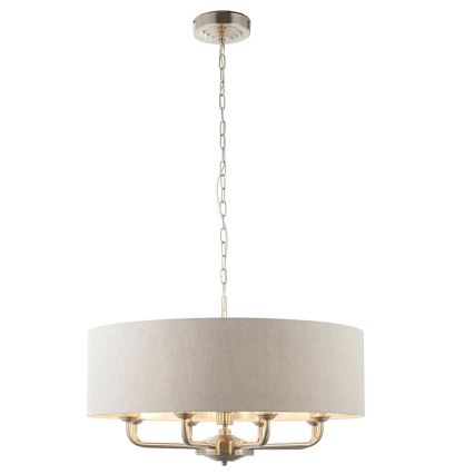 Endon 99152 - Candeeiro suspenso HIGHCLERE 8xE14/40W/230V cinzento/cromado mate diâmetro 70 cm