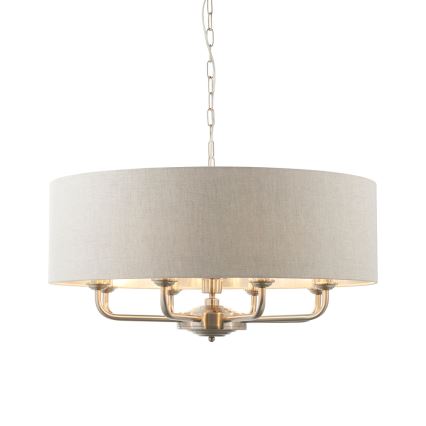 Endon 99152 - Candeeiro suspenso HIGHCLERE 8xE14/40W/230V cinzento/cromado mate diâmetro 70 cm