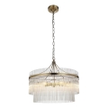 Endon 99166 - Lustre pendente com corrente MARIETTA 5xE14/7W/230V latão/transparente