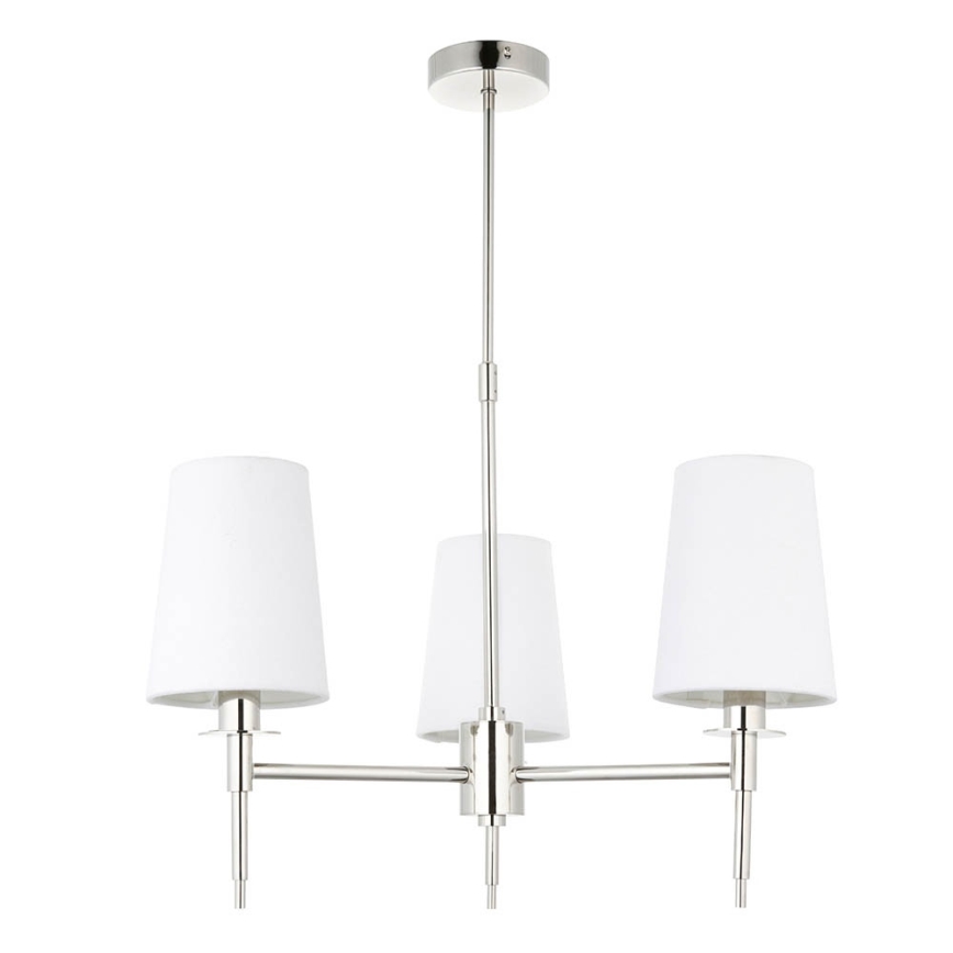 Endon 99455 - Lustre em haste 3xE14/6W/230V cromado brilhante/branco