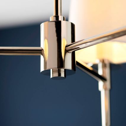 Endon 99455 - Lustre em haste 3xE14/6W/230V cromado brilhante/branco
